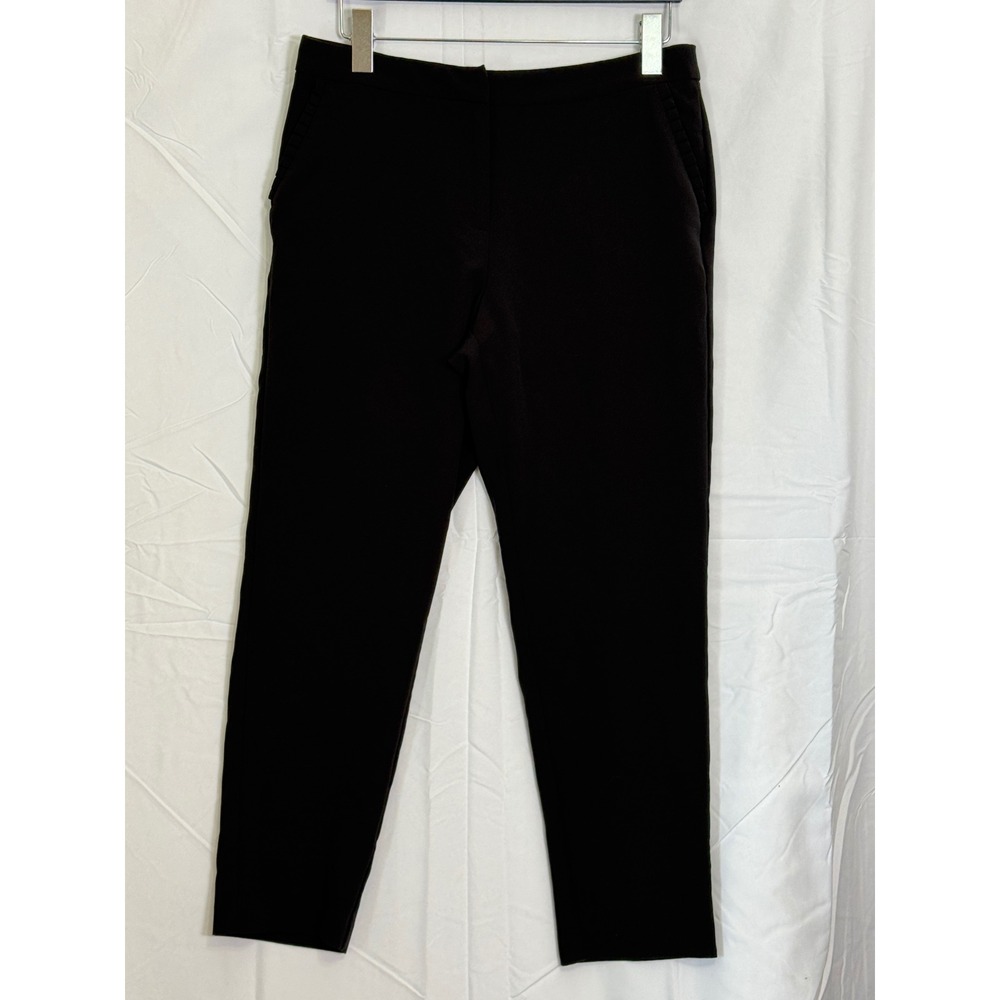 Zac & Rachel Black Pleated‎ Detail Straight Leg Pants Women Size 10